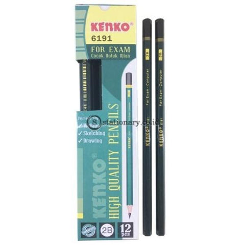 Kenko Pensil 2B Hijau Cap Hitam 2B-6191 Office Stationery