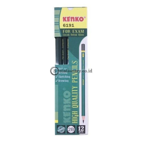 Kenko Pensil 2B Hijau Cap Hitam 2B-6191 Office Stationery