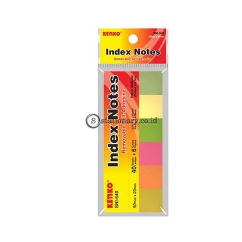 Kenko Sticky Note Index 6 Colours (50X20Mm) Sni-640 Office Stationery