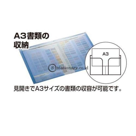 Kokuyo Clear Holder 2 Pockets A4 / A3 Fu-T755 Fu-T755-Transparant Office Stationery Promosi