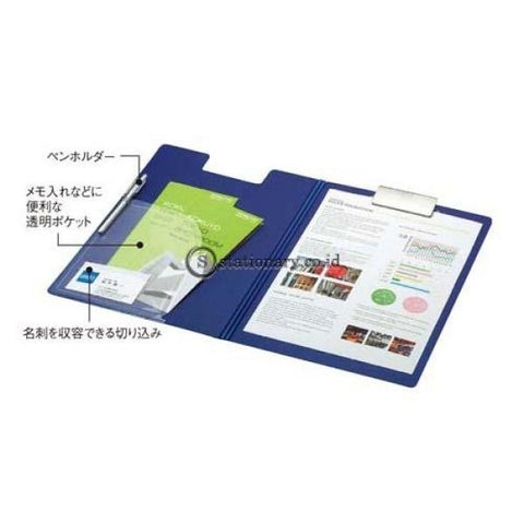 Kokuyo Clipboard A4 With Cover Yoha-J50 Clipboard-Yoha-J50-Blue Office Stationery