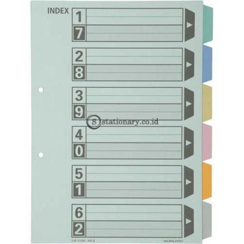 Kokuyo Index Card 6 Warna Ukuran A4 Shiki-110N Office Stationery