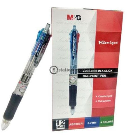 M&g Ballpoint Pen 4 Colours In A Click (Blue Red Black And Green Colours) 0.7Mm Munique #abp80371