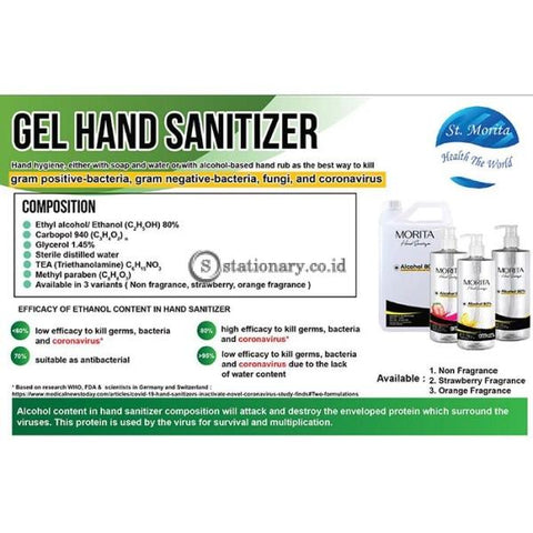 Morita GEL Hand Sanitizer 100ml (Alcohol 80%) Botol Fliptop