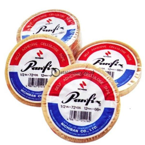 Panfix Cellulose Tape 1/2 Inch X 72 Yard (12Rolls) Office Stationery