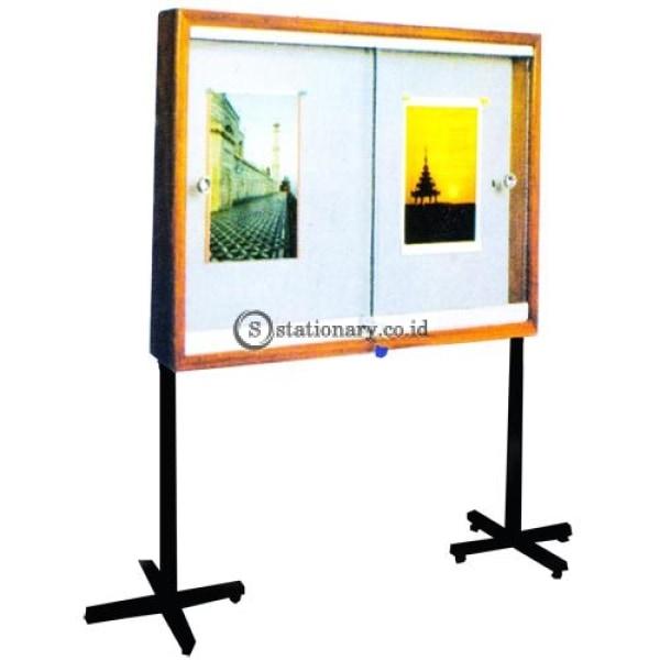 Papan Mading Dengan Kaki Standard List Kayu Uk. 120 X 240 Gm - Pps1224 Office Equipment