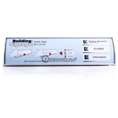 Papan Nama Meja Aluminium Office Stationery Promosi