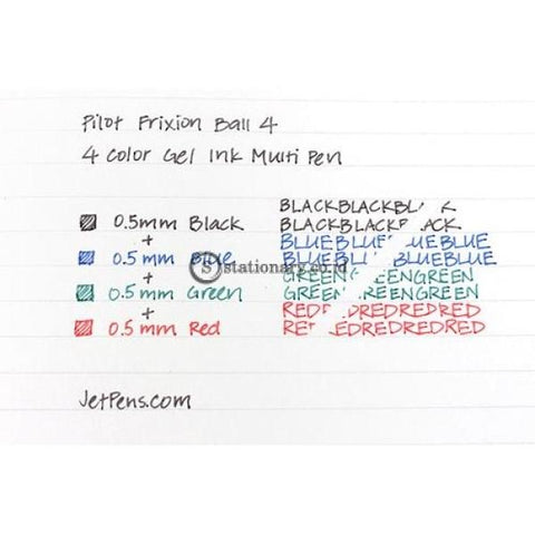 Pilot Ballpoint Frixion Ball 4 Color With Case Office Stationery Promosi