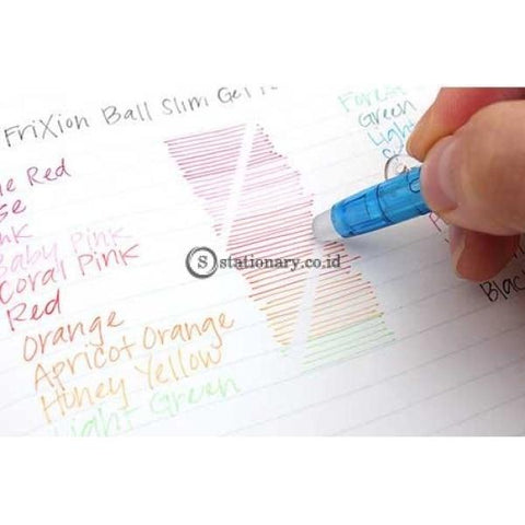 Pilot Frixion Ball Slim Gel Pen 038 Mm Lfbs-18Uf Apricot Orange Office Stationery Promosi