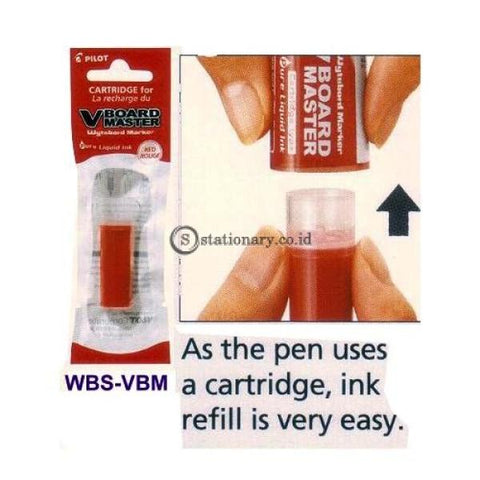 Pilot Refill Vboard Master Whiteboard Marker Bullet Medium Red Office Stationery