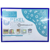 Pixel Card Case Magnetik With Frame A4 Biru Office Stationery Promosi