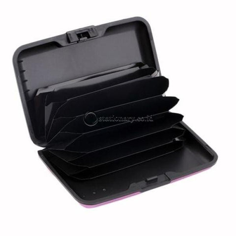 Pixel Card Holder Aluminium Metal Case Gold Office Stationery Promosi