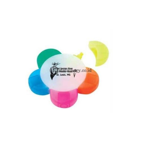 Pixel Highlighter Bunga 5 Warna Office Stationery Promosi