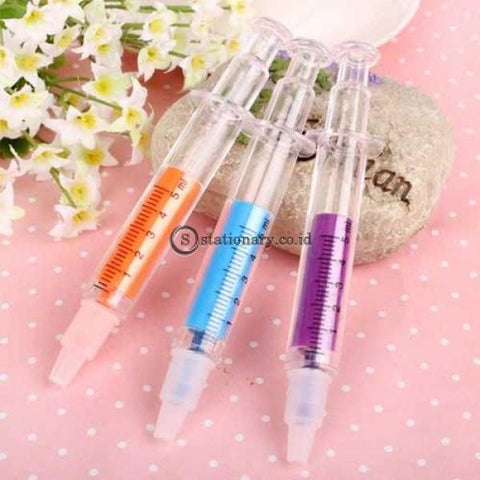 Pixel Highlighter Pen Jarum Suntik Orange Office Stationery