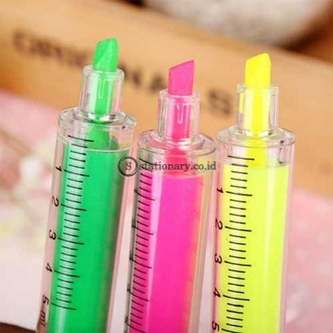 Pixel Highlighter Pen Jarum Suntik Orange Office Stationery