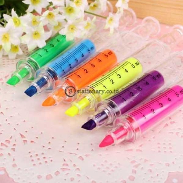 Pixel Highlighter Pen Jarum Suntik Orange Office Stationery