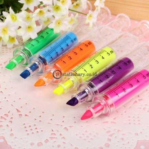 Pixel Highlighter Pen Jarum Suntik Orange Office Stationery