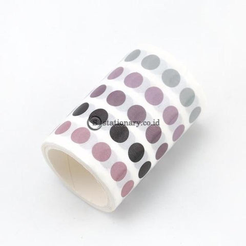 (Preorder) 1 Pcs Dot Masking Tape Wide Washi Basic Colorful Round Adhesive Diy Scrapbooking Journal