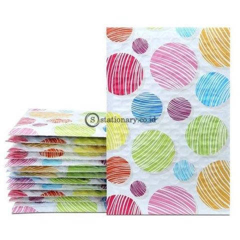 (Preorder) 10Pcs 120X180Mm Printed Plastic Bubble Mailer Mix Pattern Poly Envelope Wrap Bag Colorful