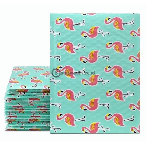 (Preorder) 10Pcs 120X180Mm Printed Plastic Bubble Mailer Mix Pattern Poly Envelope Wrap Bag Flamingo