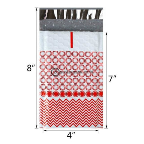 (Preorder) 10Pcs 4X8 120X180Mm Small Black Polka Dots Poly Thank You Bubble Mailers Self Sealing