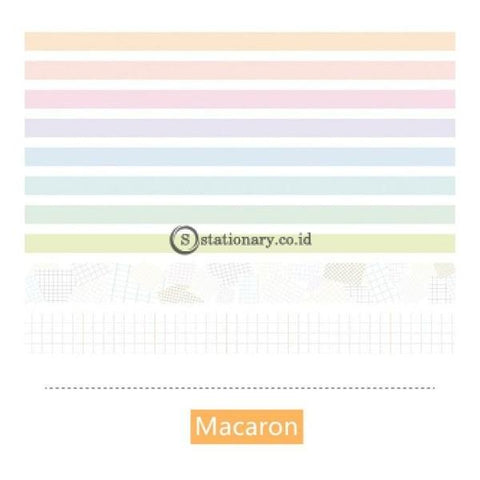 (Preorder) 10Pcs Basic Gradient Color Paper Washi Tape Set 10Mm 25Mm Rainbow Adhesive Masking Tapes