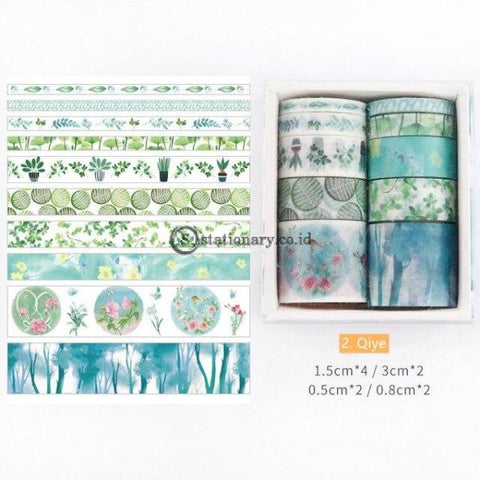 (Preorder) 10Pcs Forest And Sea Paper Washi Tape Set Flower Plant Fruit Adhesive Color Masking Tapes