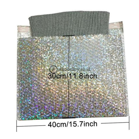 (Preorder) 10Pcs Holographic Metallic Bubble Mailer Gift Packaging Glamour Colorful Silver Shades