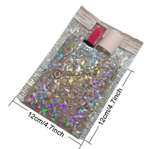 (Preorder) 10Pcs Holographic Metallic Bubble Mailer Gift Packaging Glamour Colorful Silver Shades