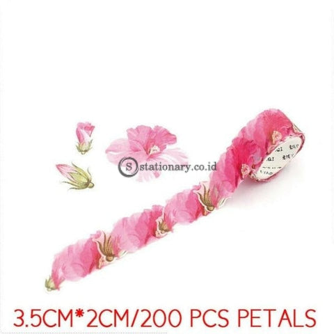 (Preorder) 200Pcs/roll Masking Petals Tape Washi Scrapbook Sticker Sticky Paper Flower Set 12