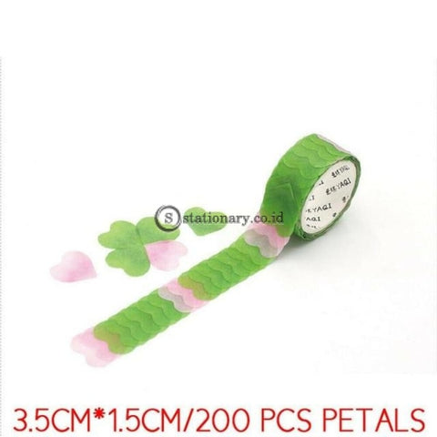 (Preorder) 200Pcs/roll Masking Petals Tape Washi Scrapbook Sticker Sticky Paper Flower Set 14