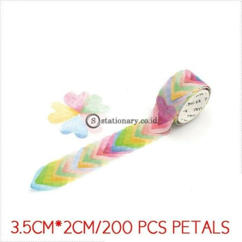 (Preorder) 200Pcs/roll Masking Petals Tape Washi Scrapbook Sticker Sticky Paper Flower Set 3