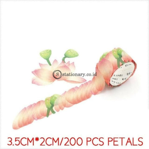 (Preorder) 200Pcs/roll Masking Petals Tape Washi Scrapbook Sticker Sticky Paper Flower Set 6