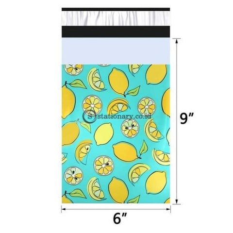 (Preorder) 20Pcs 15X23Cm 6X9 Inch Pattern Printed Poly Mailers Self Seal Plastic Envelope Bags Lemon