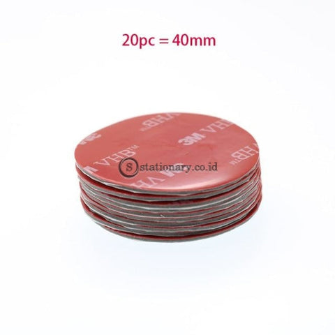 (Preorder) 20Pcs Red Round Vhb Double-Sided Tape Strong Sticky Gray Plastic Stationery Waterproof