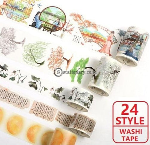 (Preorder) 24 New Washi Tape Chinese Classical Style Flowers/girls Japanese Decorative Adhesive Diy