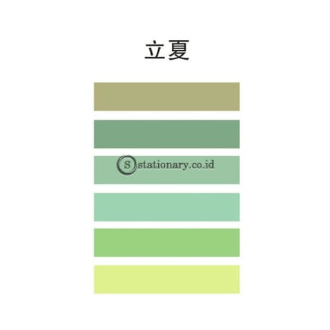 (Preorder) 24Solar Terms Series Decorative Adhesive Washi Tape Set Pure Color Masking Tape Stickers