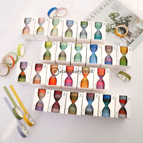 (Preorder) 24Solar Terms Series Decorative Adhesive Washi Tape Set Pure Color Masking Tape Stickers