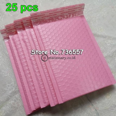 (Preorder) 25Pcs 50Pcs 100Pcs Outer Size 5.9X7.8 Inch 15*20Cm Pink Poly Bubble Mailer Self Seal