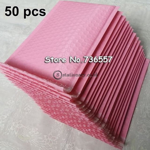 (Preorder) 25Pcs 50Pcs 100Pcs Outer Size 5.9X7.8 Inch 15*20Cm Pink Poly Bubble Mailer Self Seal