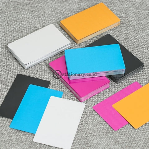 (Preorder) 50Pcs/set Colorful Aluminum Alloy Business Card Portable Metal Carte Name Cards Laser