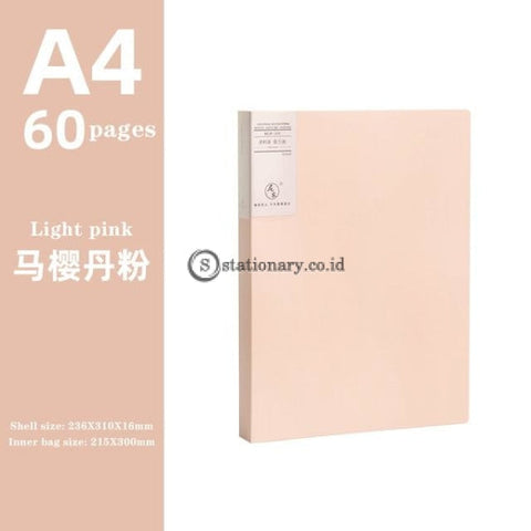 (Preorder) Jianwu A4 Morandi File Bag 100 Pages Data Book Large Capacity Folder Portfolio Office