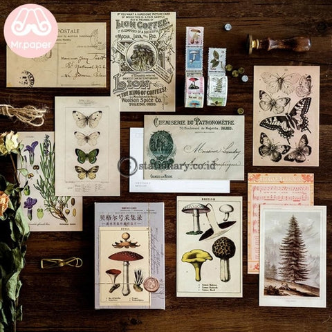 (Preorder) Mr.paper 30Pcs/box Ancient Forest Animals Plants Specimen Postcard Vintage Retro Style