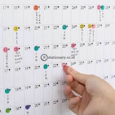 (Preorder) Phantaci 2020 Block Year Planner Daily Plan Paper Wall Calendar With 2 Sheet Eva Mark