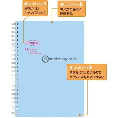 Ring Notebook 7Mm B5 Kokuyo S-Ts27At Ring-Notebook-S-Ts27At-Light-Blue Office Stationery
