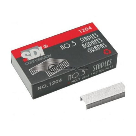 Sdi Isi Staples 24/6 No.3 Ref. 1204 Office Stationery