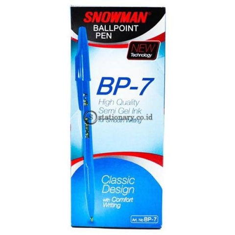 Snowman Ballpoint Pen Semi Gel Ink Bp-7 Office Stationery