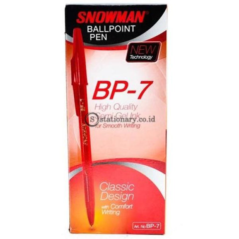 Snowman Ballpoint Pen Semi Gel Ink Bp-7 Office Stationery