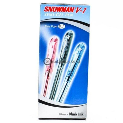 Snowman Ballpoint Semi Gel Pen V-1 0.7Mm Office Stationery
