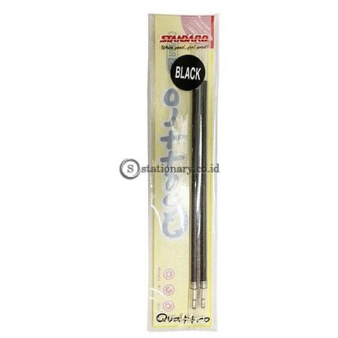 Standard Refill Isi Ulang Ballpoint Quattro Retracable Pen 4 Colors 0.5Mm Hitam Office Stationery